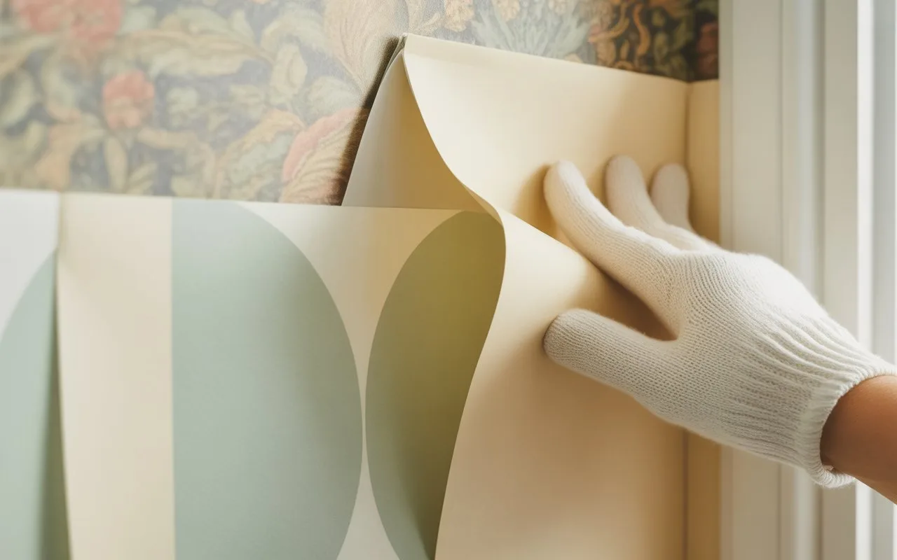 peel and stick wallpaper on wallpaper