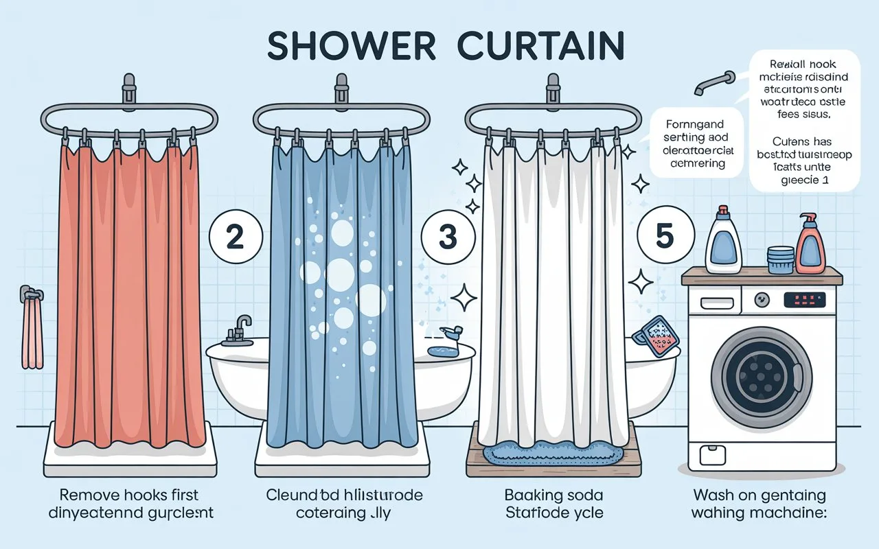 How to clean a shower curtain