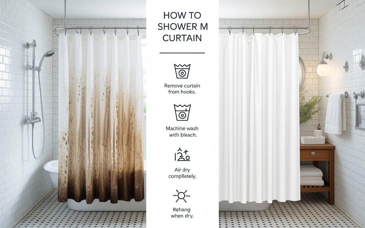 How to clean a shower curtain