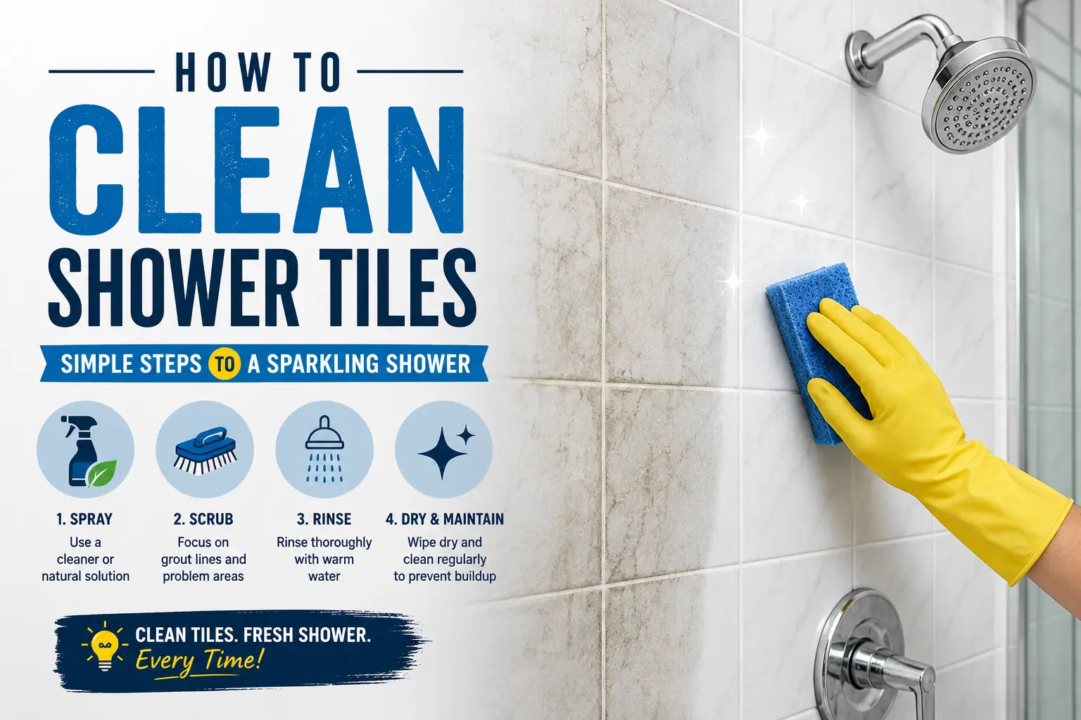 how to clean shower tiles