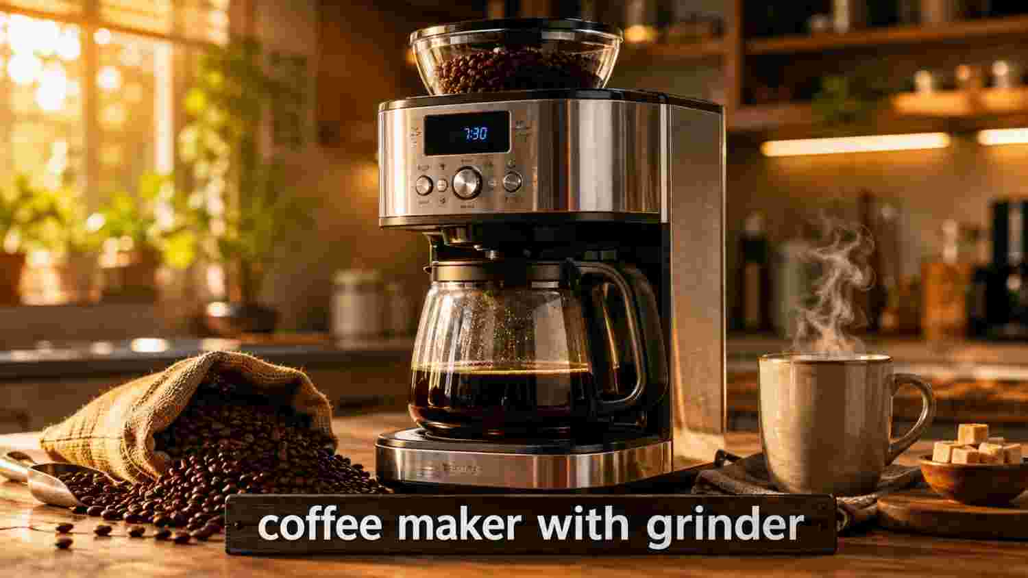 coffee maker with grinder